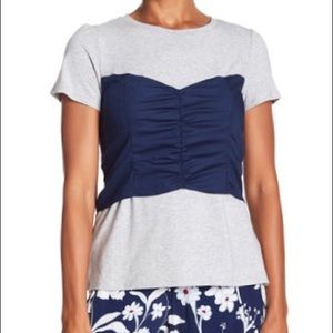 1 STATE RUFFLE TIE BACK T SHIRT